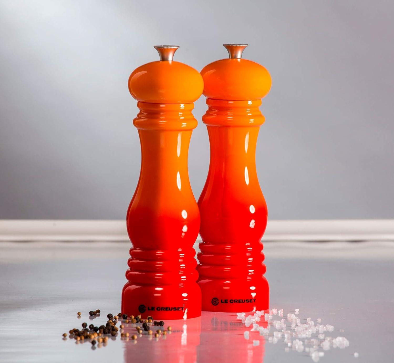 Flame Orange 8" Plastic Pepper Mill