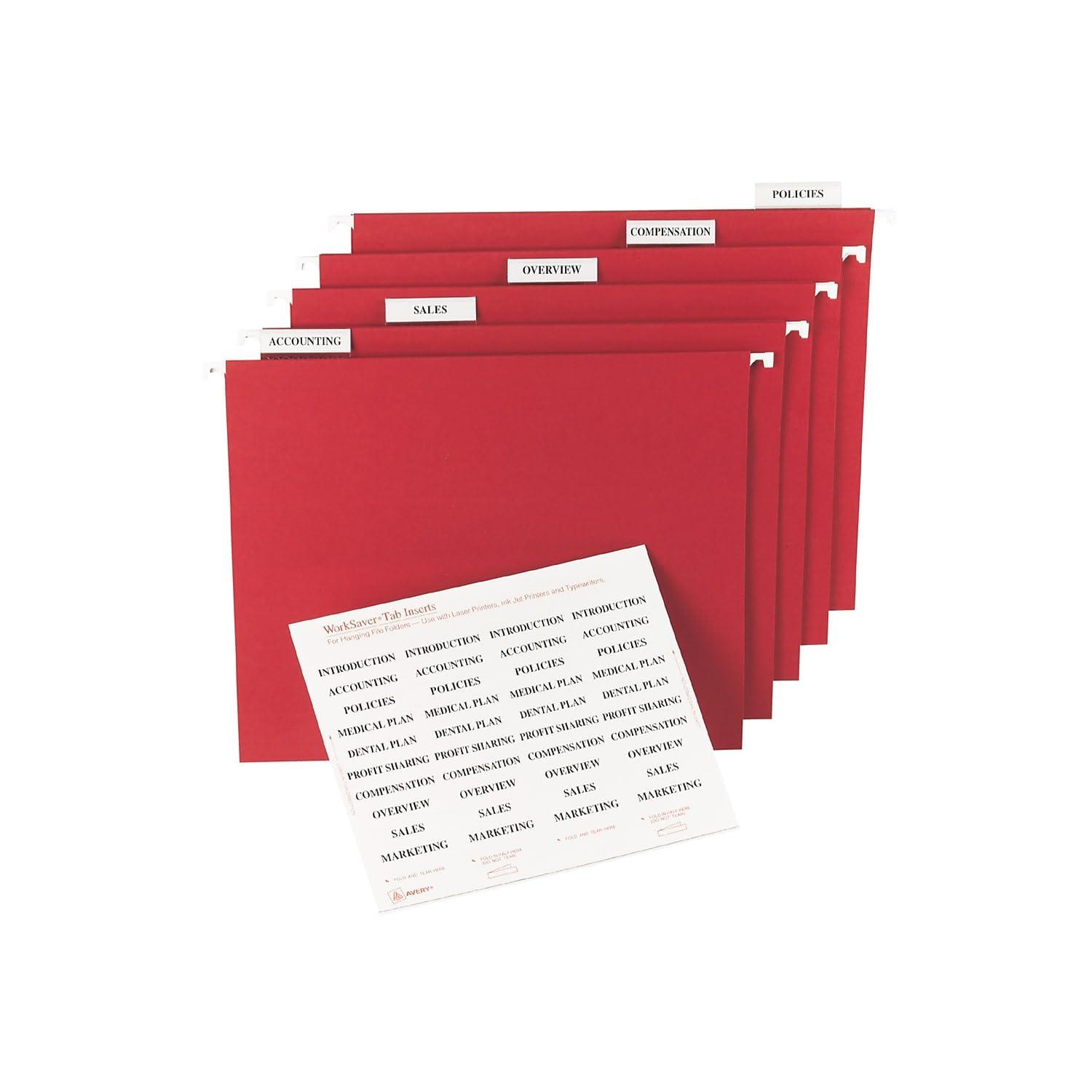 Avery Consumer Products Avery® Laser/Ink Jet Inserts For Hanging File Fold Paper Hanging Files Cabinet