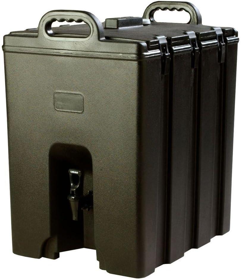 Carlisle FoodService Products Cateraide Insulated Beverage Dispenser with Handles for Catering, Events, Kitchens, and Restaurants, Plastic, 10 Gallons, Black