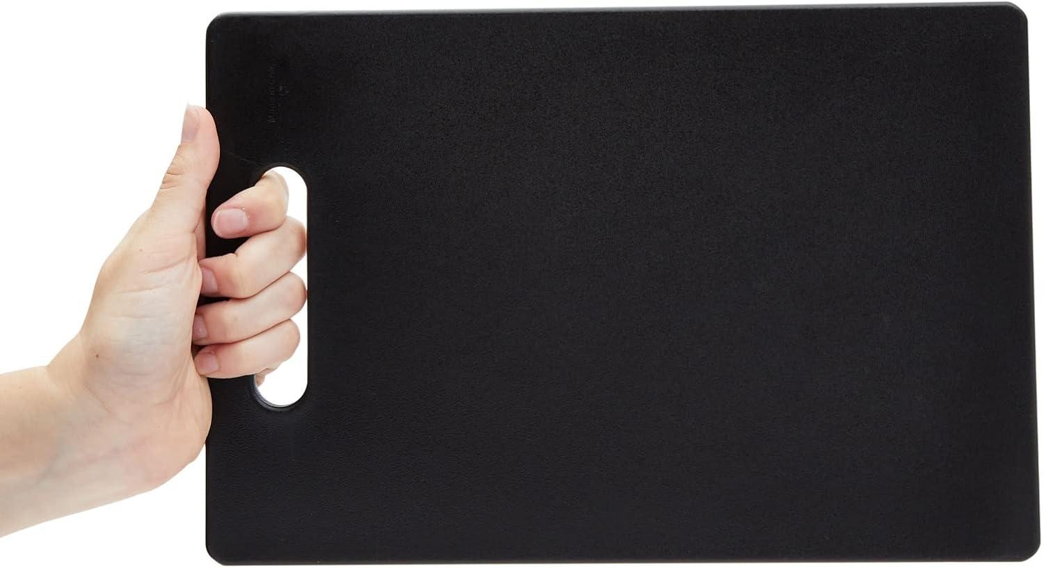 Small Black Plastic Rectangular Chopping Mats with Handles