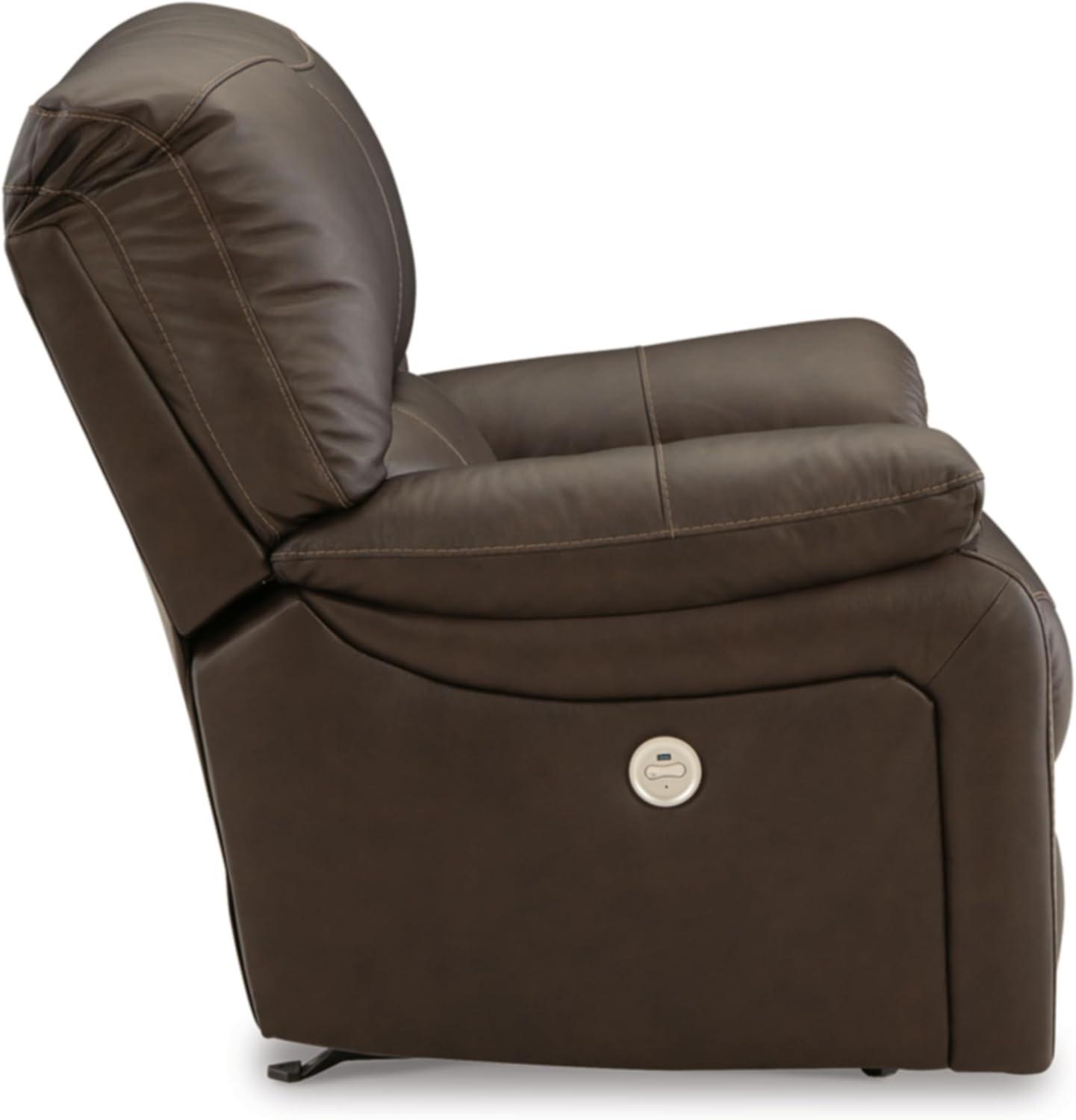 Ashley Furniture Leesworth Dark Brown Power Recliner