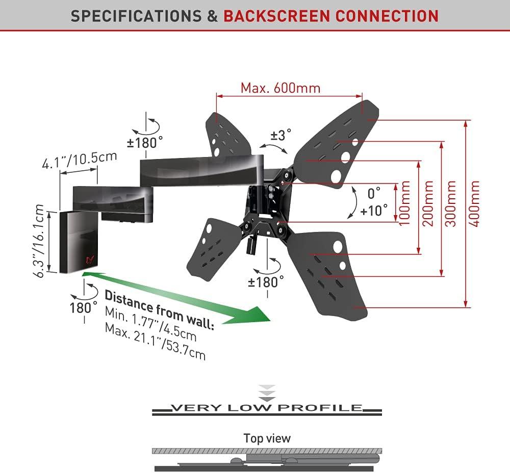 Barkan Barkan Single Screen Wall Mount