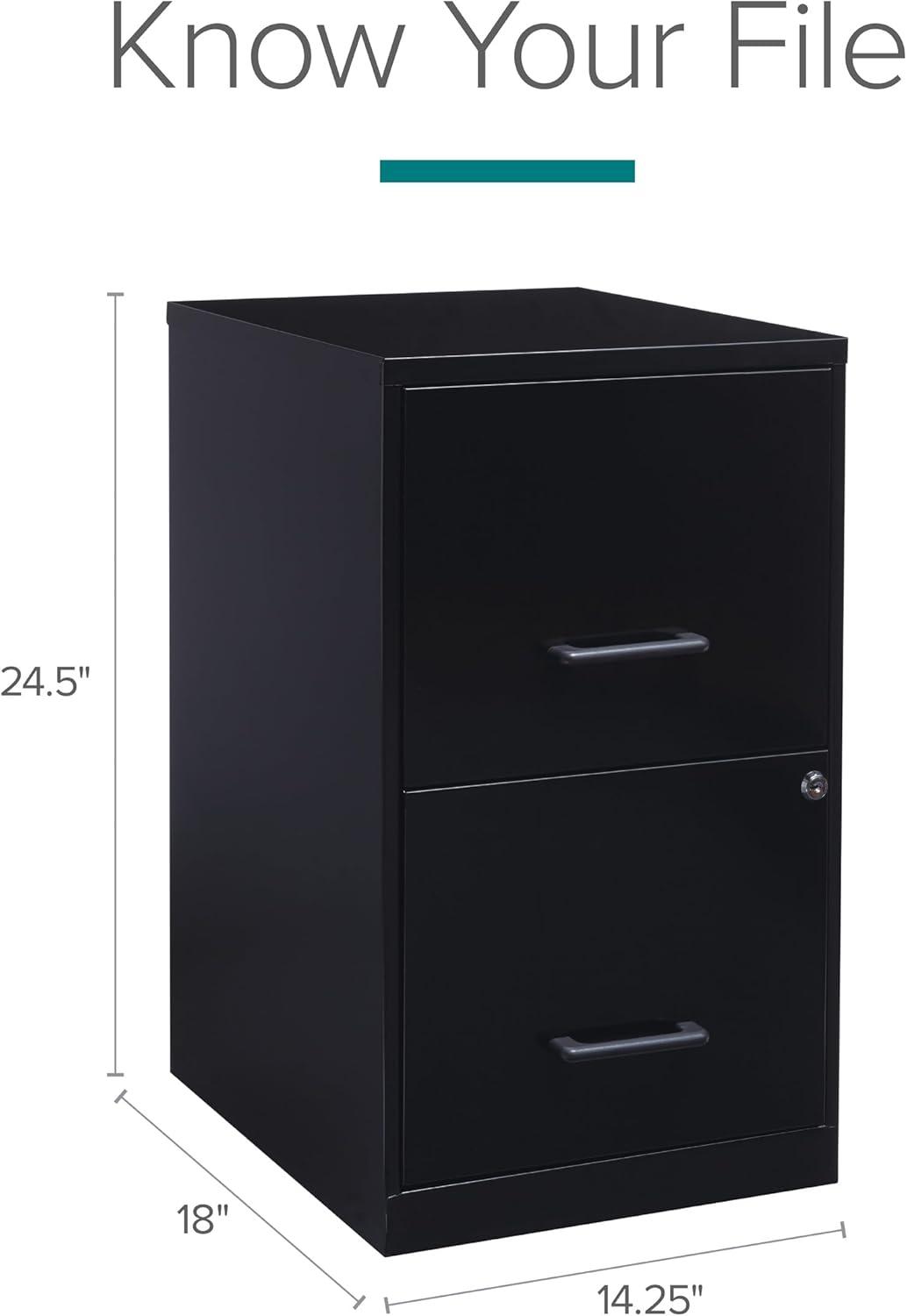 Lorell Soho 14.3'' Wide 2 -Drawer Steel File Cabinet