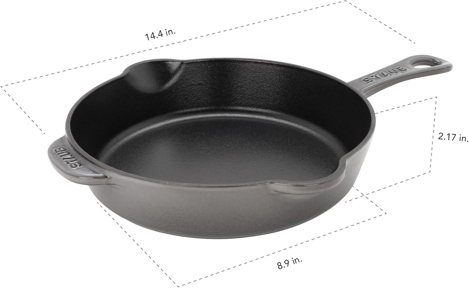 Staub ® 8.5" Graphite Grey Enameled Cast Iron Traditional Deep Skillet