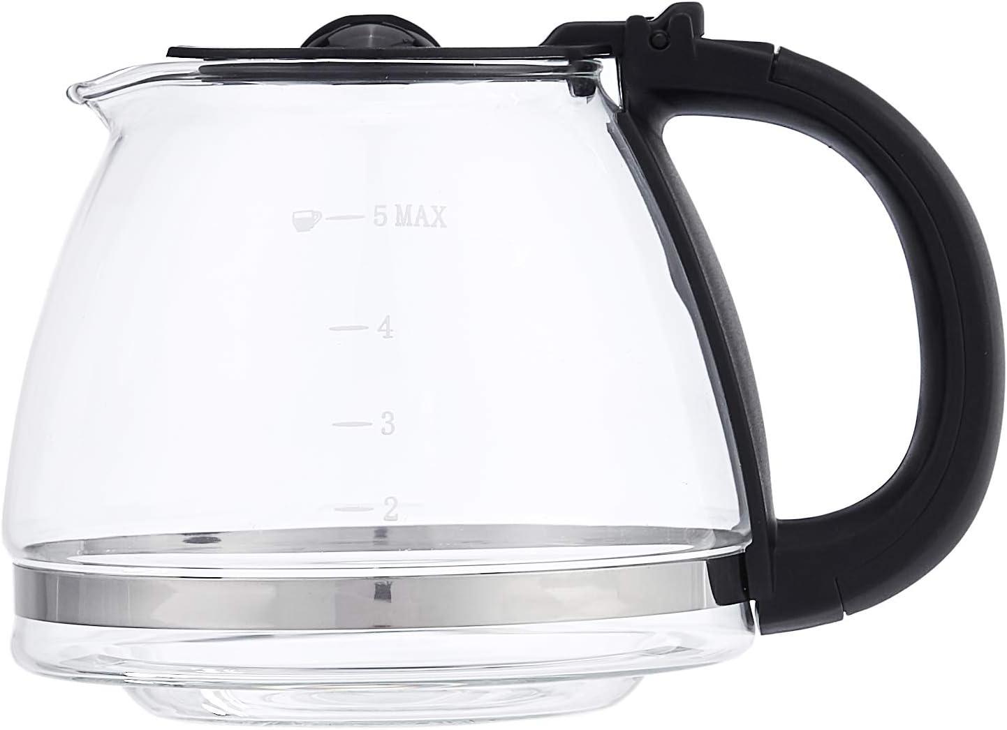 Coffee Makers, 5-Cup Coffee Machines with Reusable Filter, Coffee Pots, Black & Stainless Steel