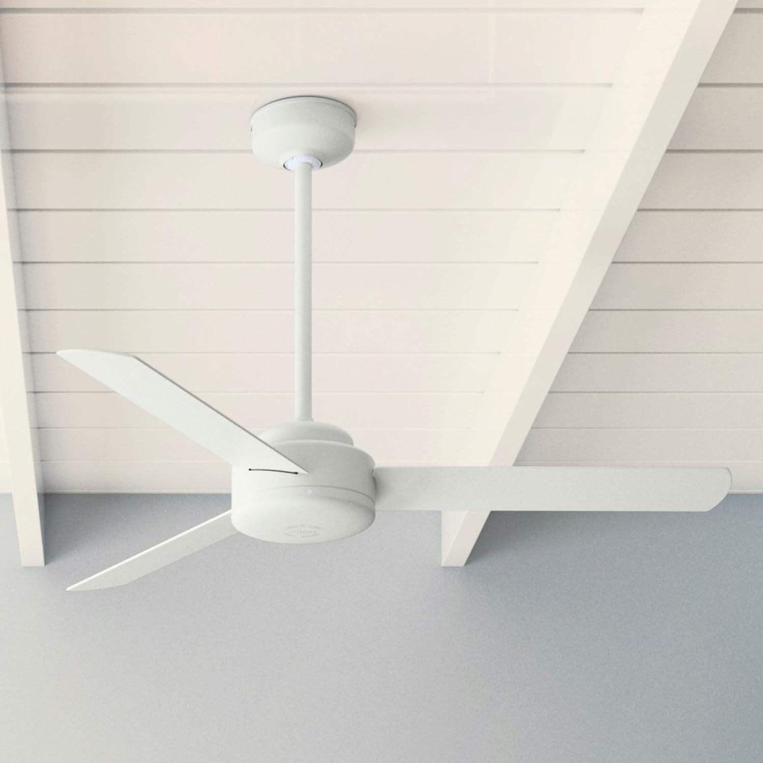 52" Matte White 3-Blade Ceiling Fan with Wall Control