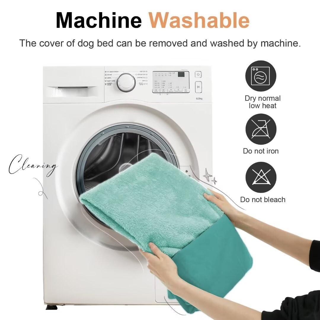 Large Dog Bed Orthopedic Washable: Beds Bolster XL Bed Big XLarge Dogs Memory Foam Sofa Couch Waterproof Removable Cover - Brown