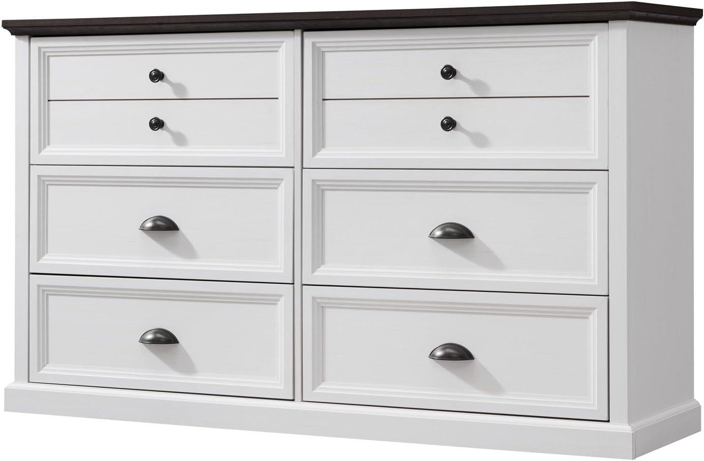 Winston Porter Nadra 4 Drawer Dresser for Bedroom, Chest of Drawers Organizer Storage, Farmhouse Wood Rustic Tall Dresser