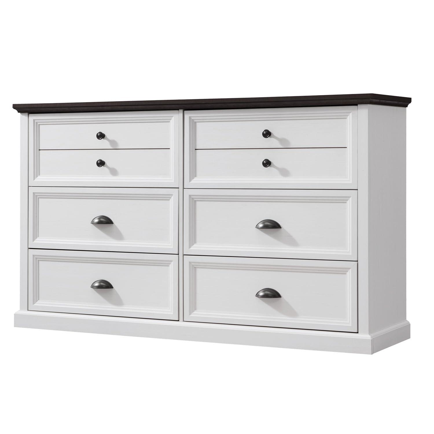 Winston Porter Nadra 4 Drawer Dresser for Bedroom, Chest of Drawers Organizer Storage, Farmhouse Wood Rustic Tall Dresser