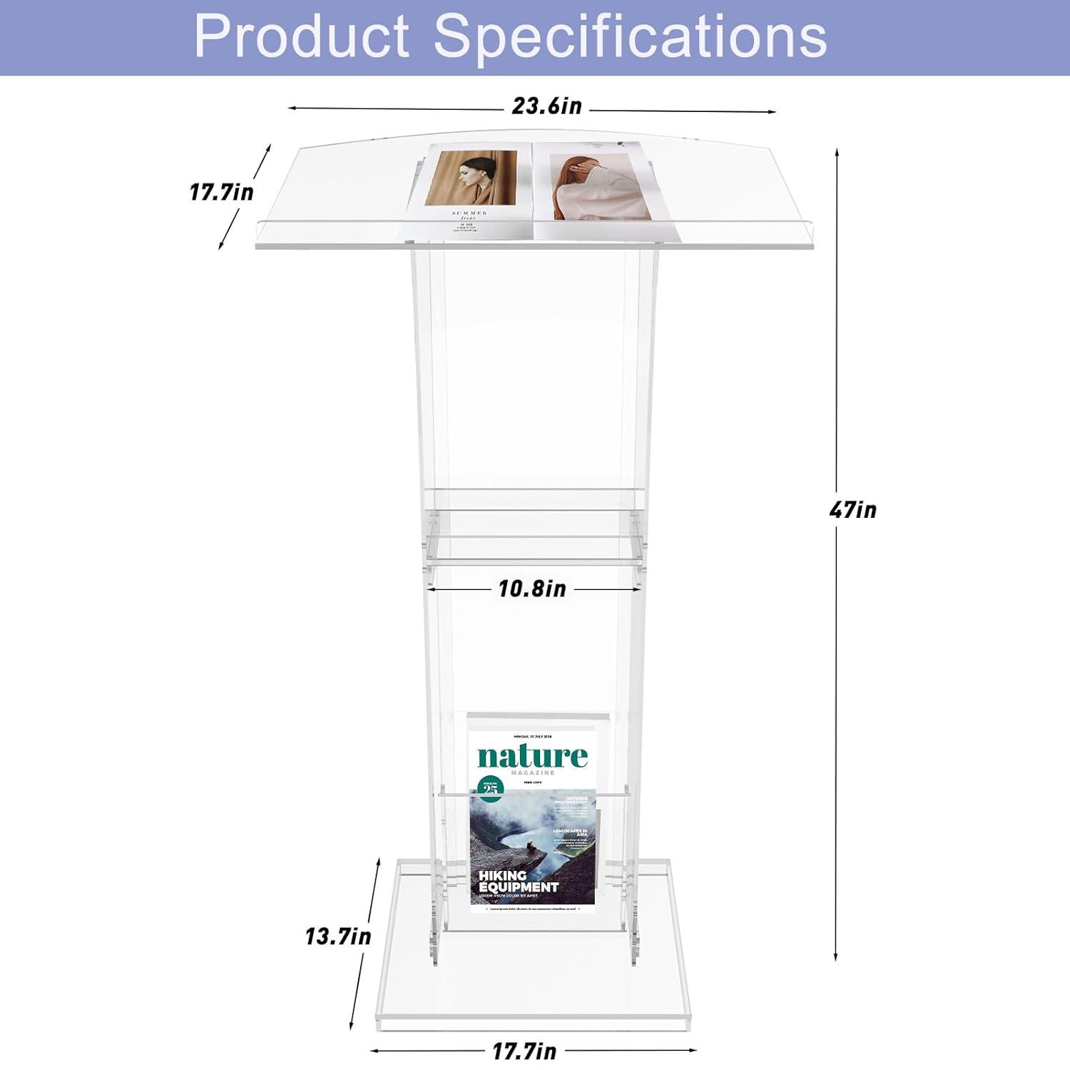 VEVOR 47.2'' Bamboo Full Podium