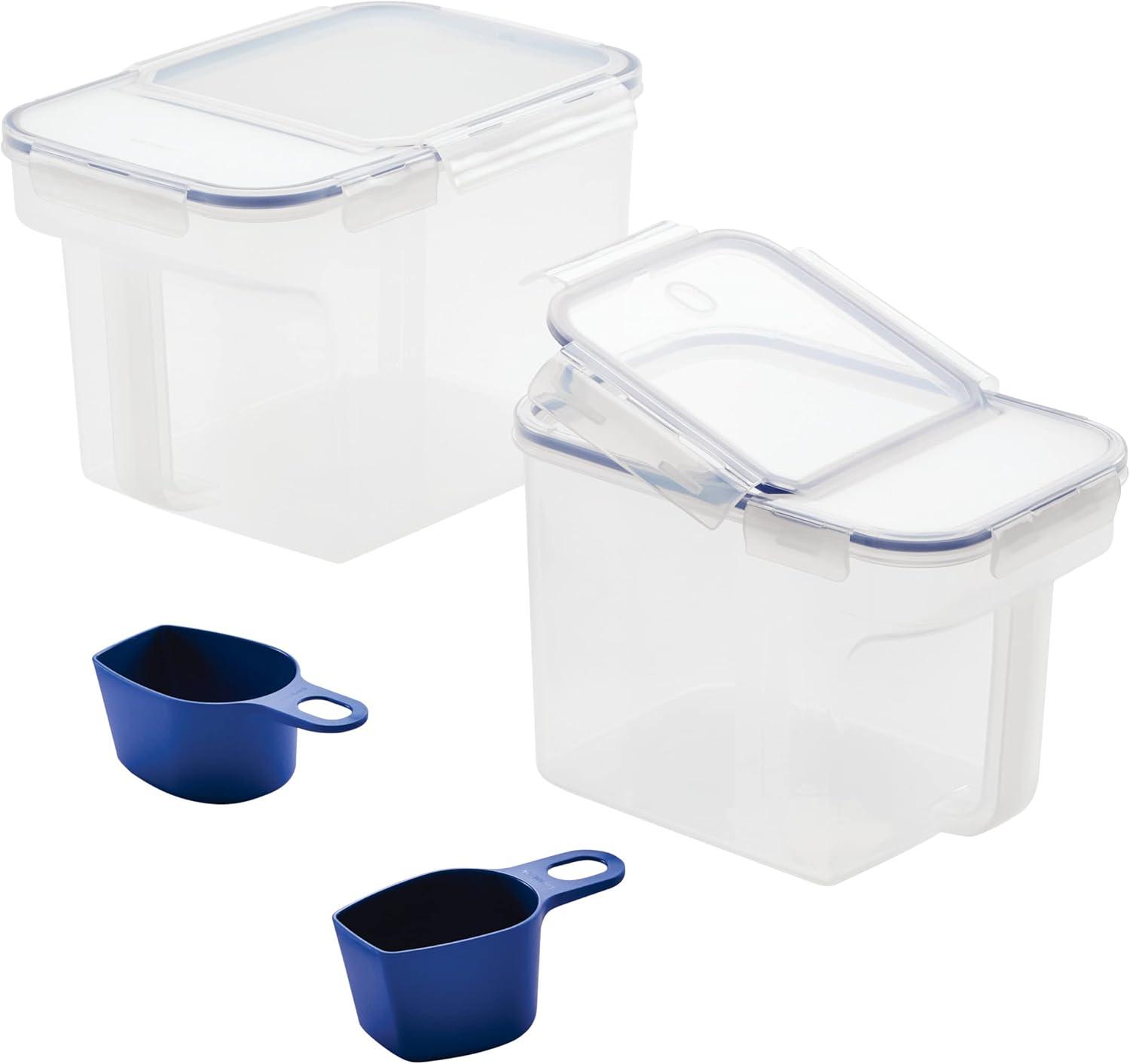 Clear Glass 4-Piece Food Storage Container Set