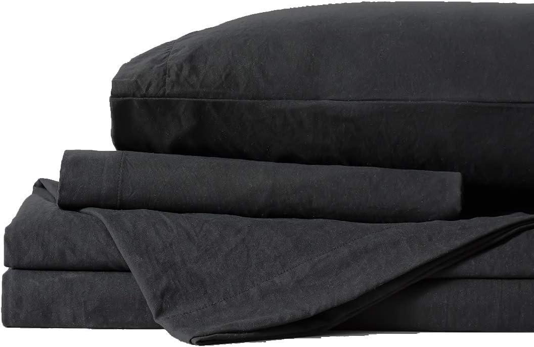 JML Luxury Deep Pocket 4-piece Bed Sheet Set Black Queen