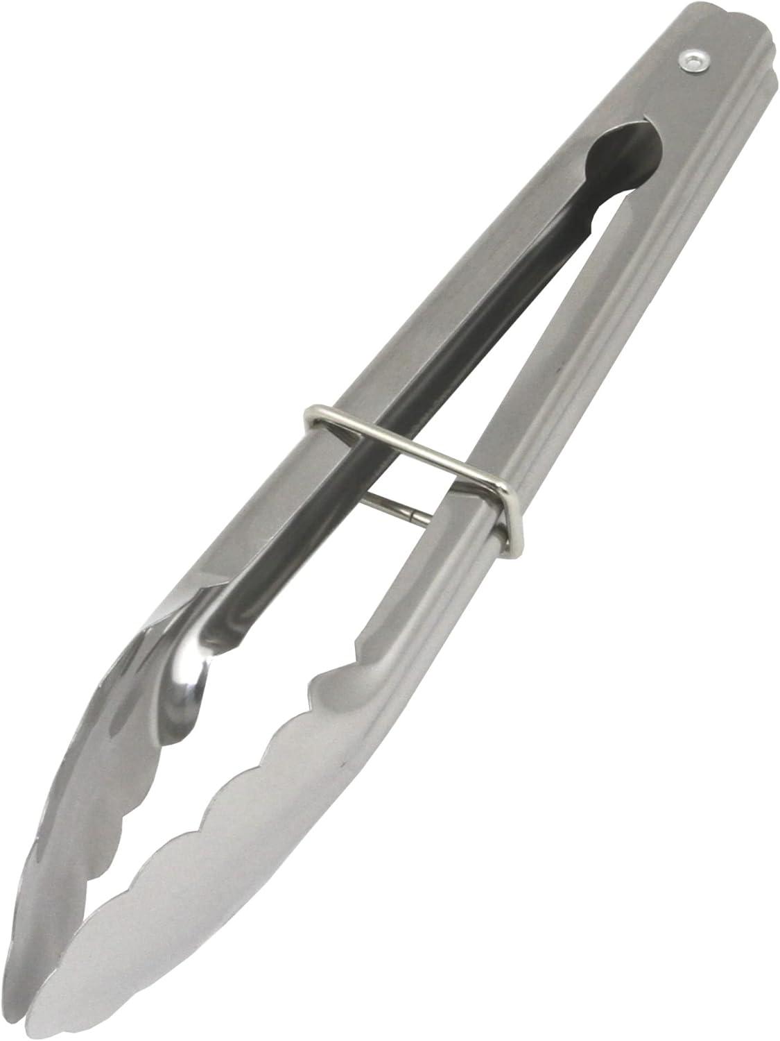 Chef Craft Classic Clam Shell Tongs, 9 inches in Length, Stainless Steel