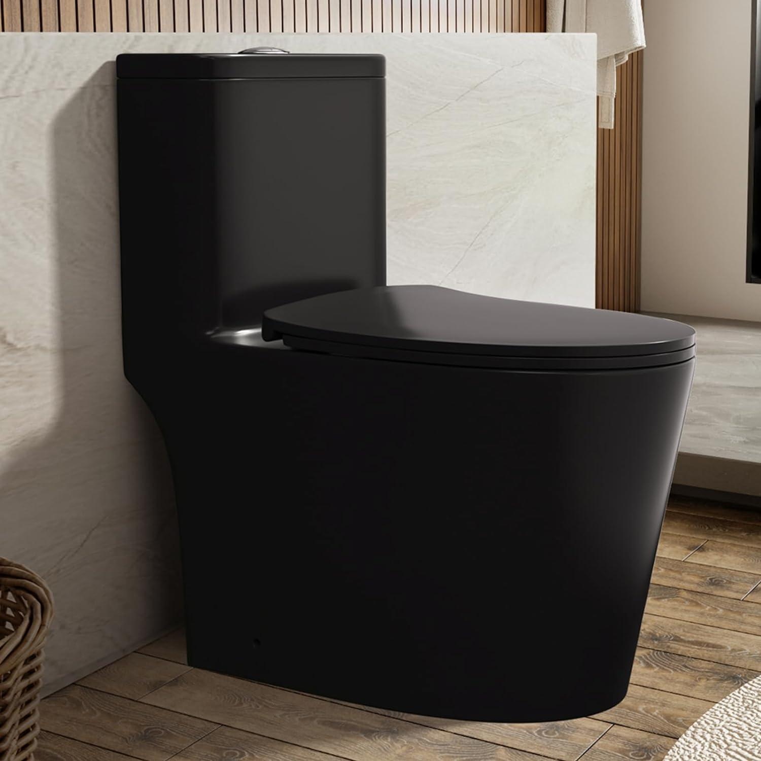 1.6 GPF Dual-Flush Elongated One-Piece Skirted Toilet (Seat Included)