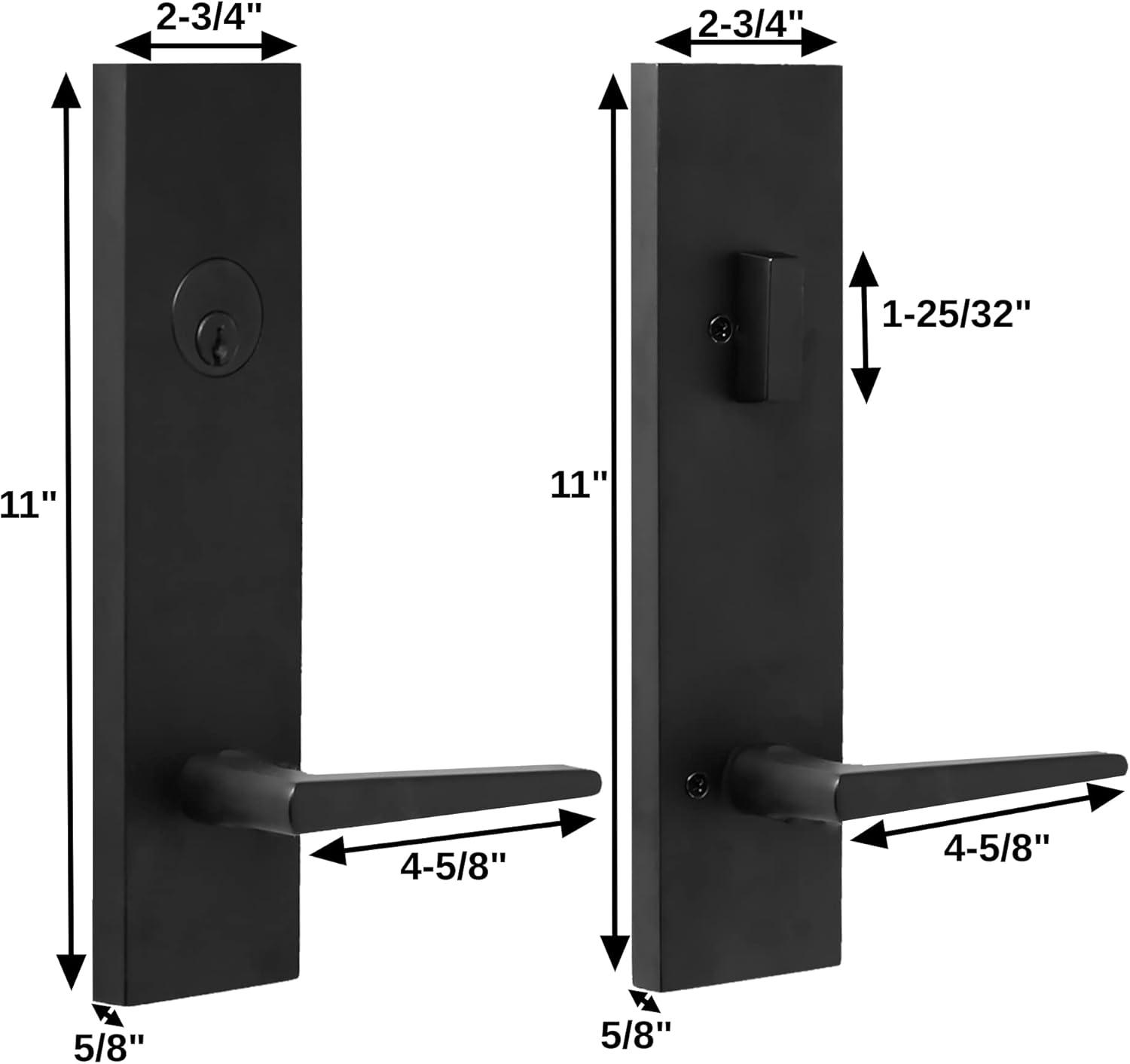 Weslock 066213232SL2D Complete Transitional Entry Lever Set with Deadbolt