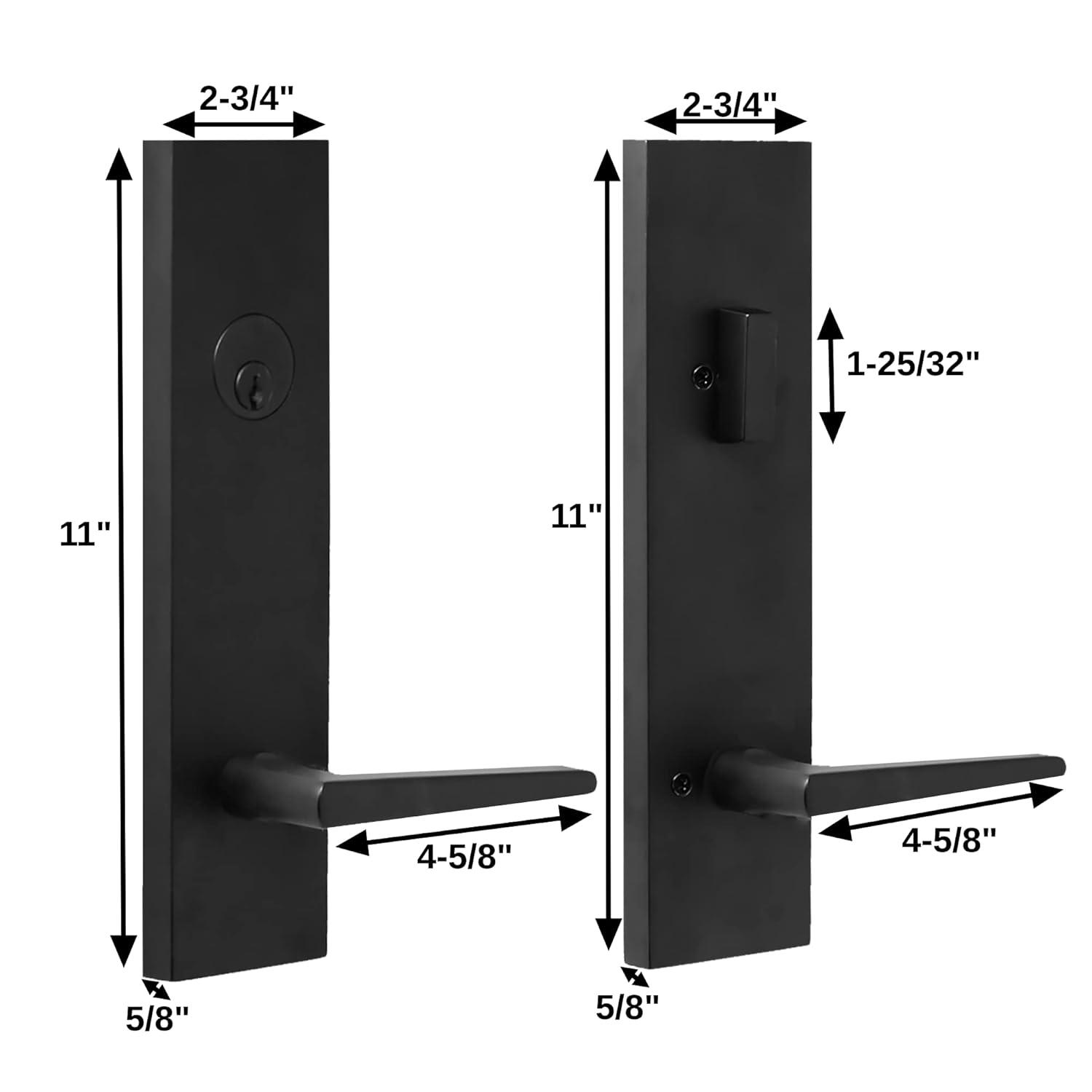 Weslock 066213232SL2D Complete Transitional Entry Lever Set with Deadbolt