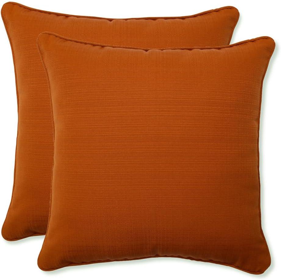 Pillow Perfect Cinnabar Indoor/Outdoor Reversible Throw Pillow (Set of 2)