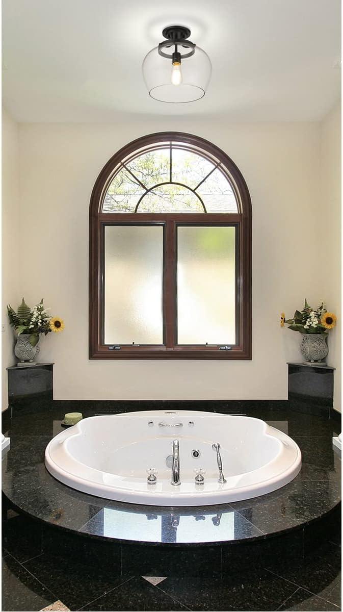 Z-Lite Joliet 1 - Light Semi-Flush Mount in  Matte Black