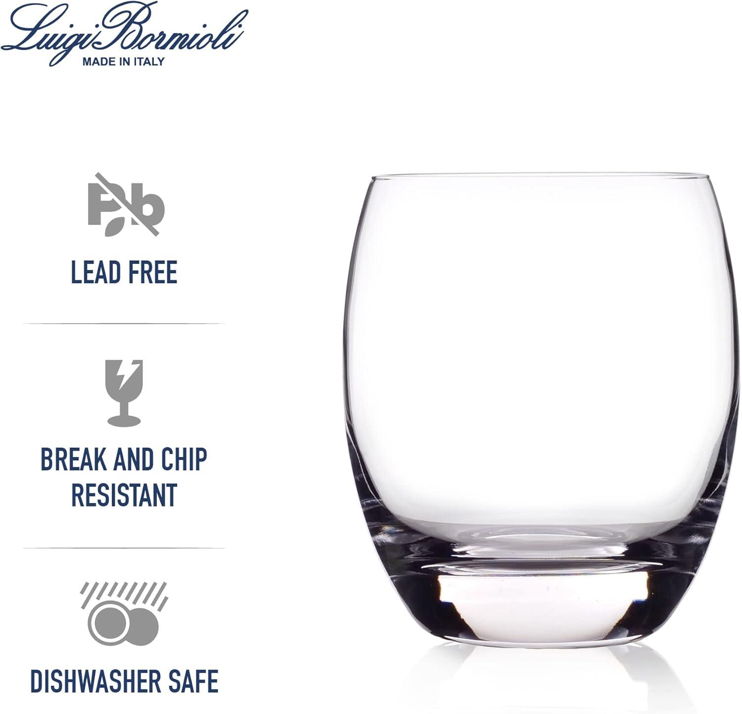 Luigi Bormioli Crescendo 15.5-Ounce Drinking Glasses, 4-Piece, 15.5 oz.