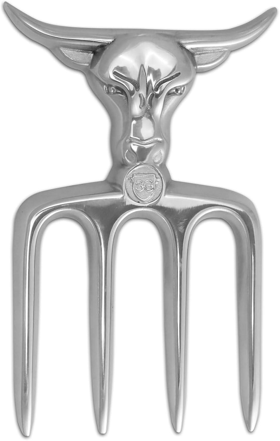 Brazilian Flame Meat Shredder Claw - Bull, 4 Long Teeth Fork
