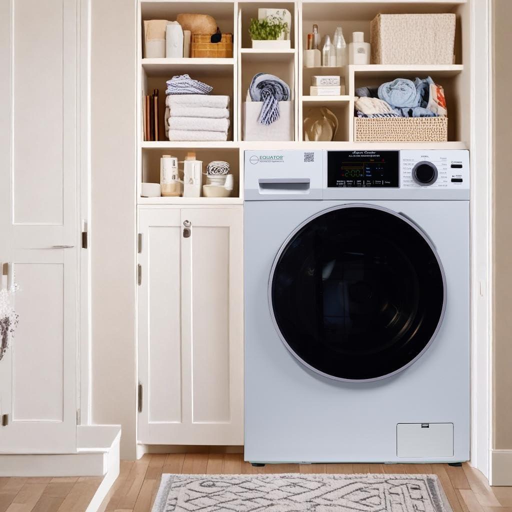 All-in-one Washer Dryer Ventless FULLY BUILTIN 0-CLEARANCE 1.62cf/15lbs 110V 1400RPM