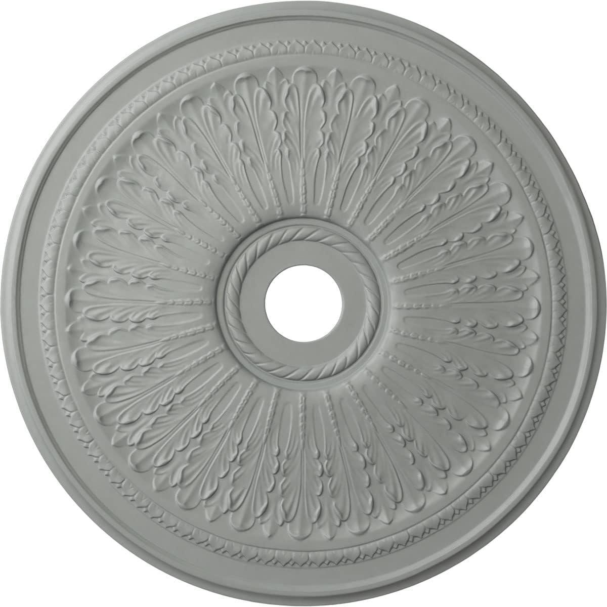 Primed White Oakleaf Ceiling Medallion 29.13"