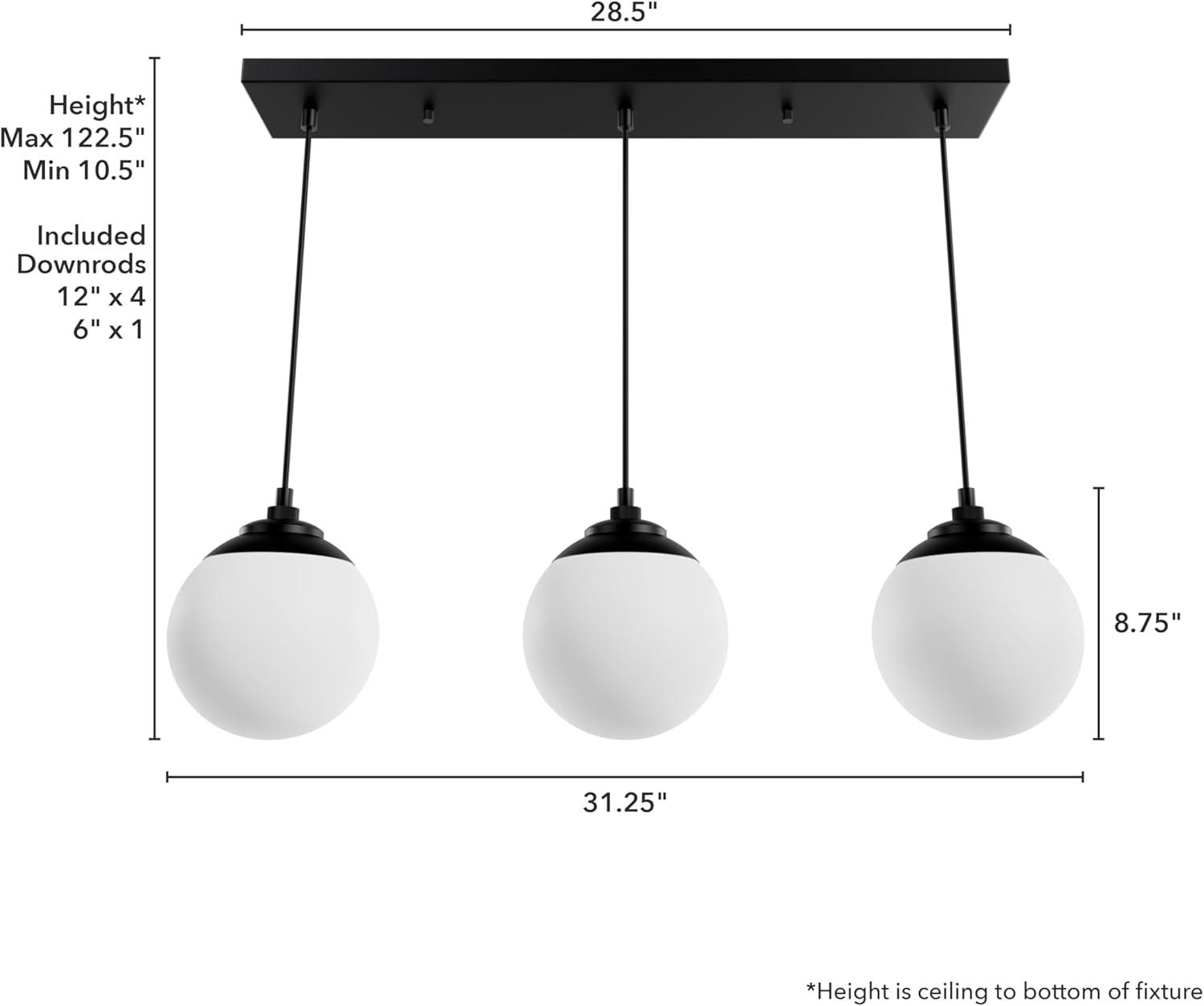 Hepburn 3 - Light Linear Globe Pendant