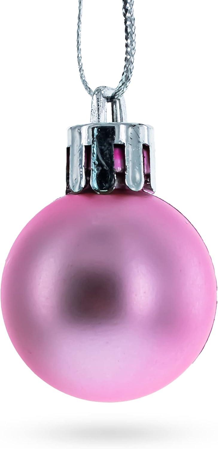 Elegant Set of 40-Piece Pink Ball Christmas Ornaments