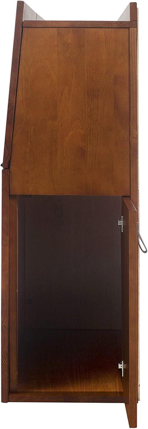 Memomad Cama Bali - Plataforma de Almacenamiento King Marco de Cama de Madera Resistente con Cajones y Más - Madera de Pino Macizo - sin Ruido - No Necesita Somier - Listones de Madera Incluidos (Cama Tamaño King, Madera Marrón Roble)