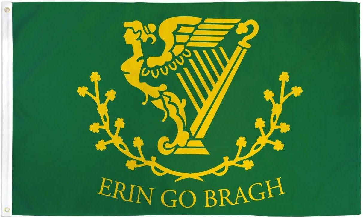 Erin Go Bragh Flag 3x5 Irish Pride Ireland St. Patrick's Day St Paddy's Day Harp