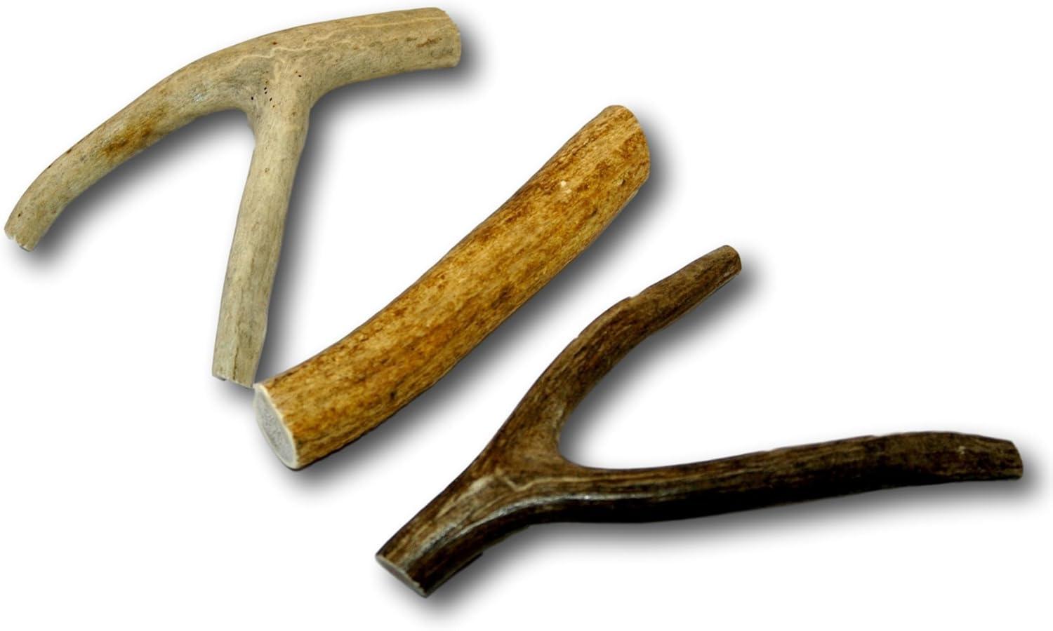 Premium Large Antler - ONE Pound (+/- an Ounce) Variety Pack - Top Dog Chews
