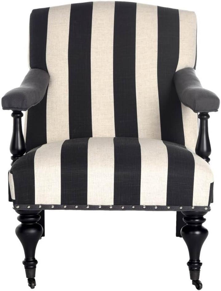 Devona Arm Chair - MCR4731 - Charcoal/White - Safavieh
