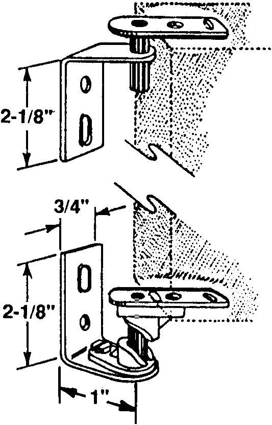 Brass Surface Mount Cafe Door Hinge Set