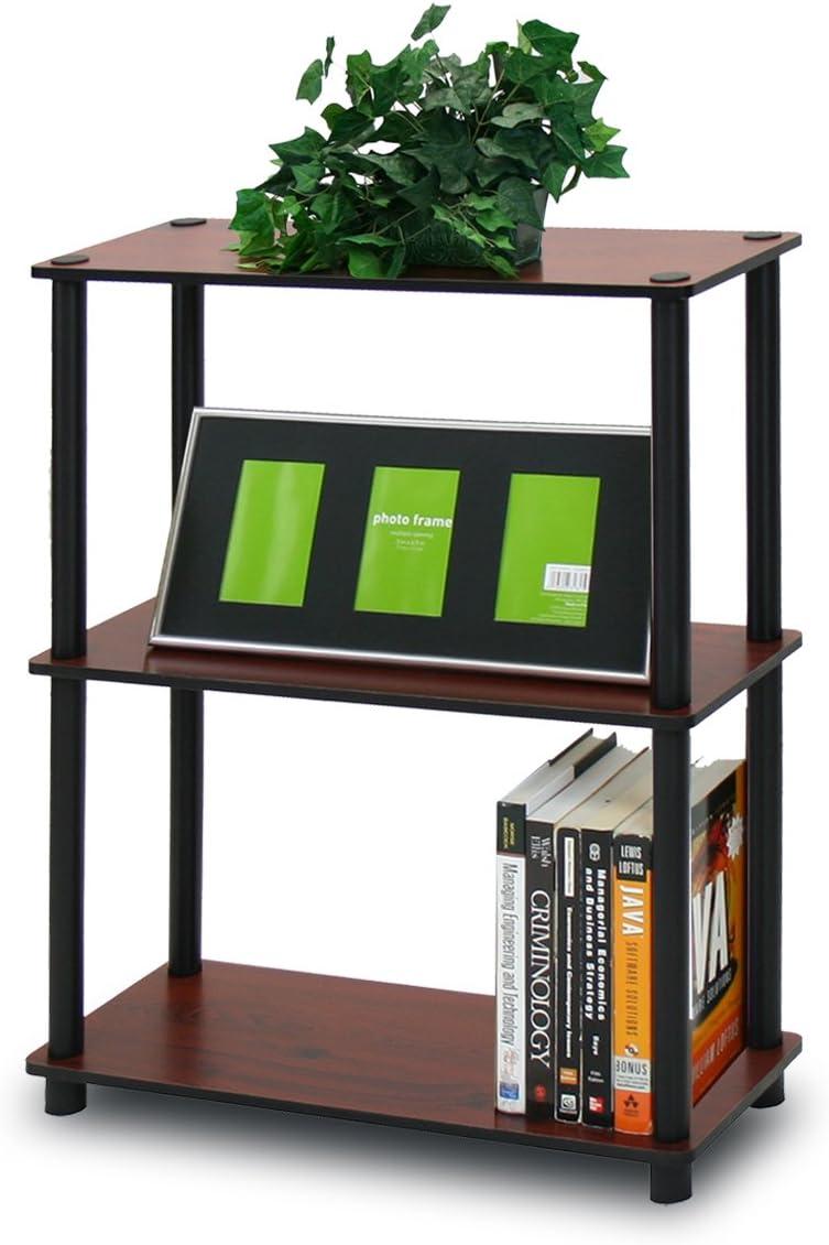 Furinno 3-Tier Industrial Bookcase Compact Bookshlef Multipurpose Open Storage Shelf Display Rack