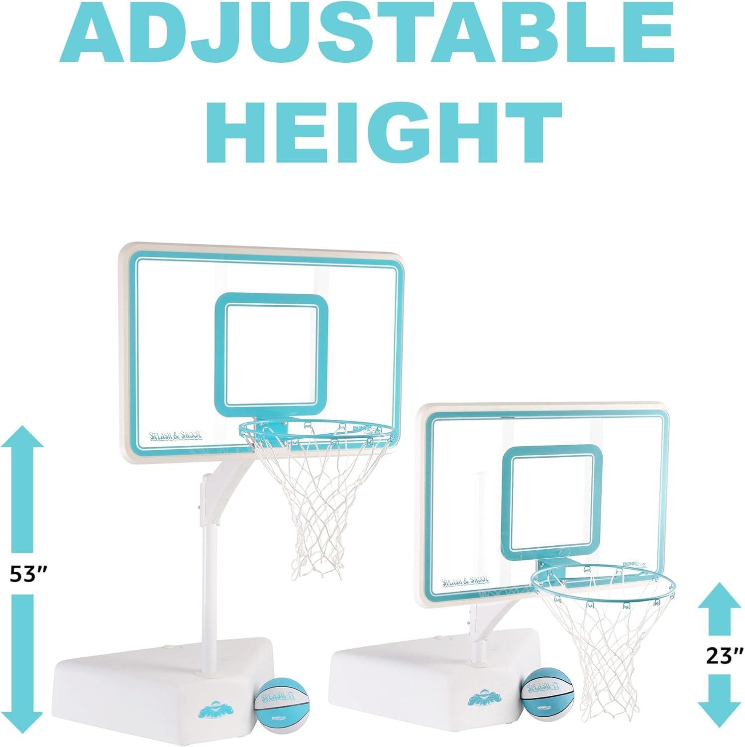 Dunn-Rite Splash & Shoot  Clear Polycarbonate backboard with  Adjustable Height