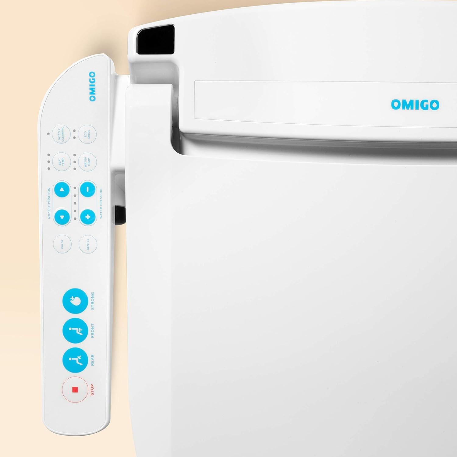 OmigoGS Essential Bidet Toilet Seat, Elongated White