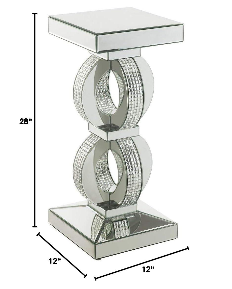 12" Ornat Accent Table Faux Square Diamonds - Acme Furniture