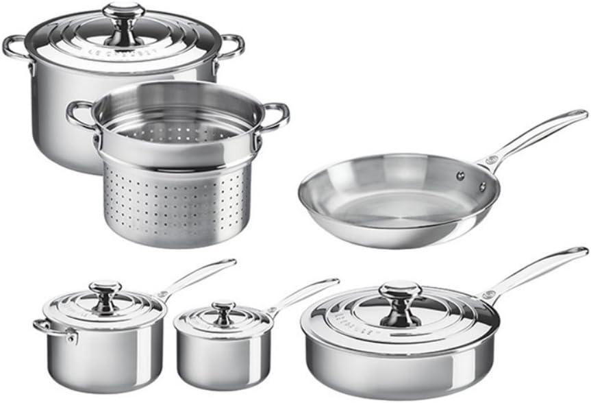 Le Creuset 10-Piece Stainless Steel Cookware Set