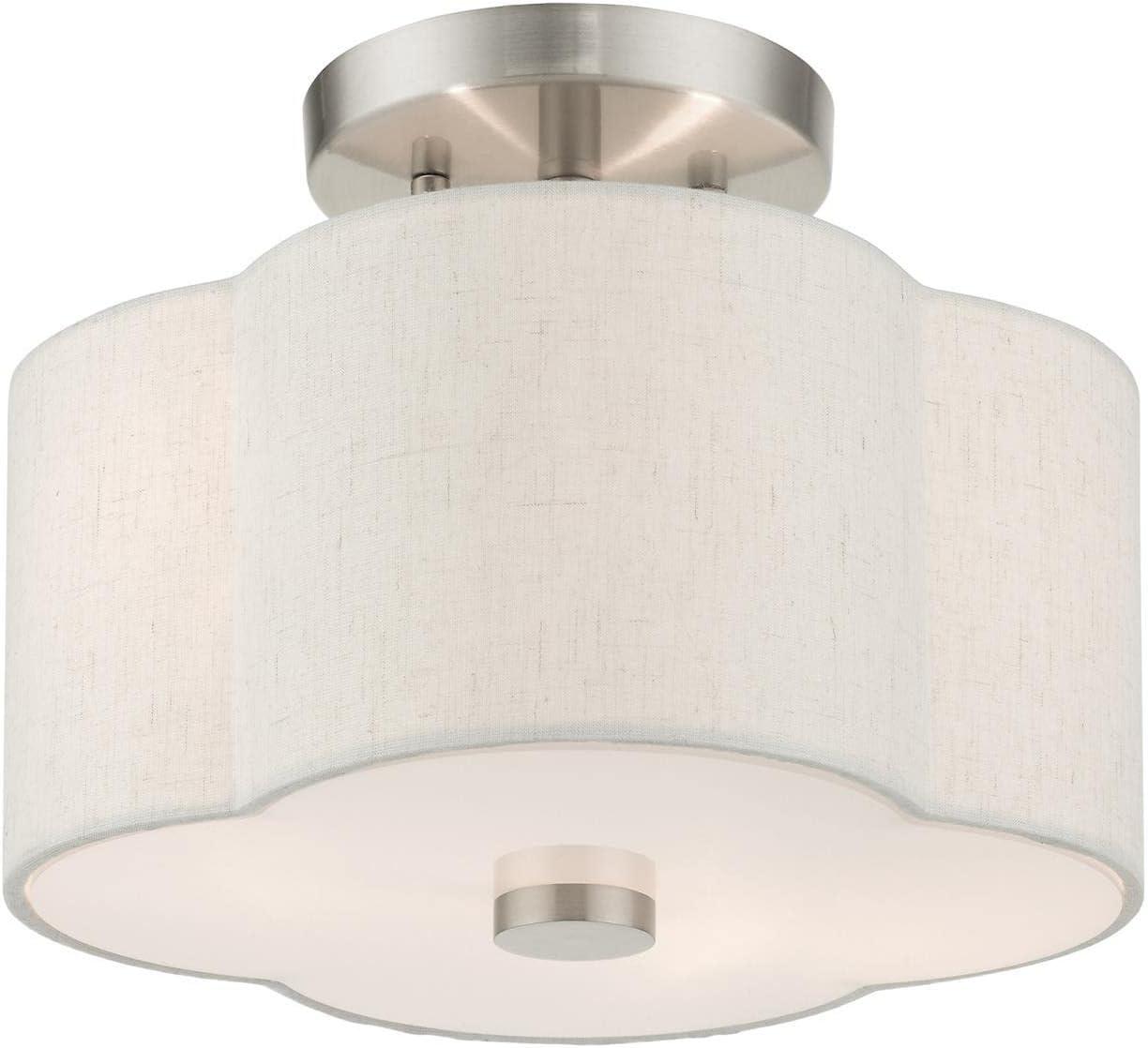 Livex Lighting Solstice 2 - Light Semi-Flush Mount in  Brushed Nickel