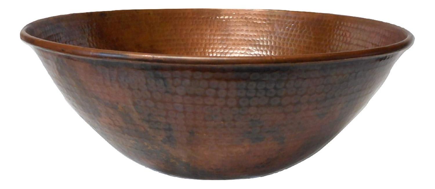 14"Round Copper Vessel Bathroom Sink