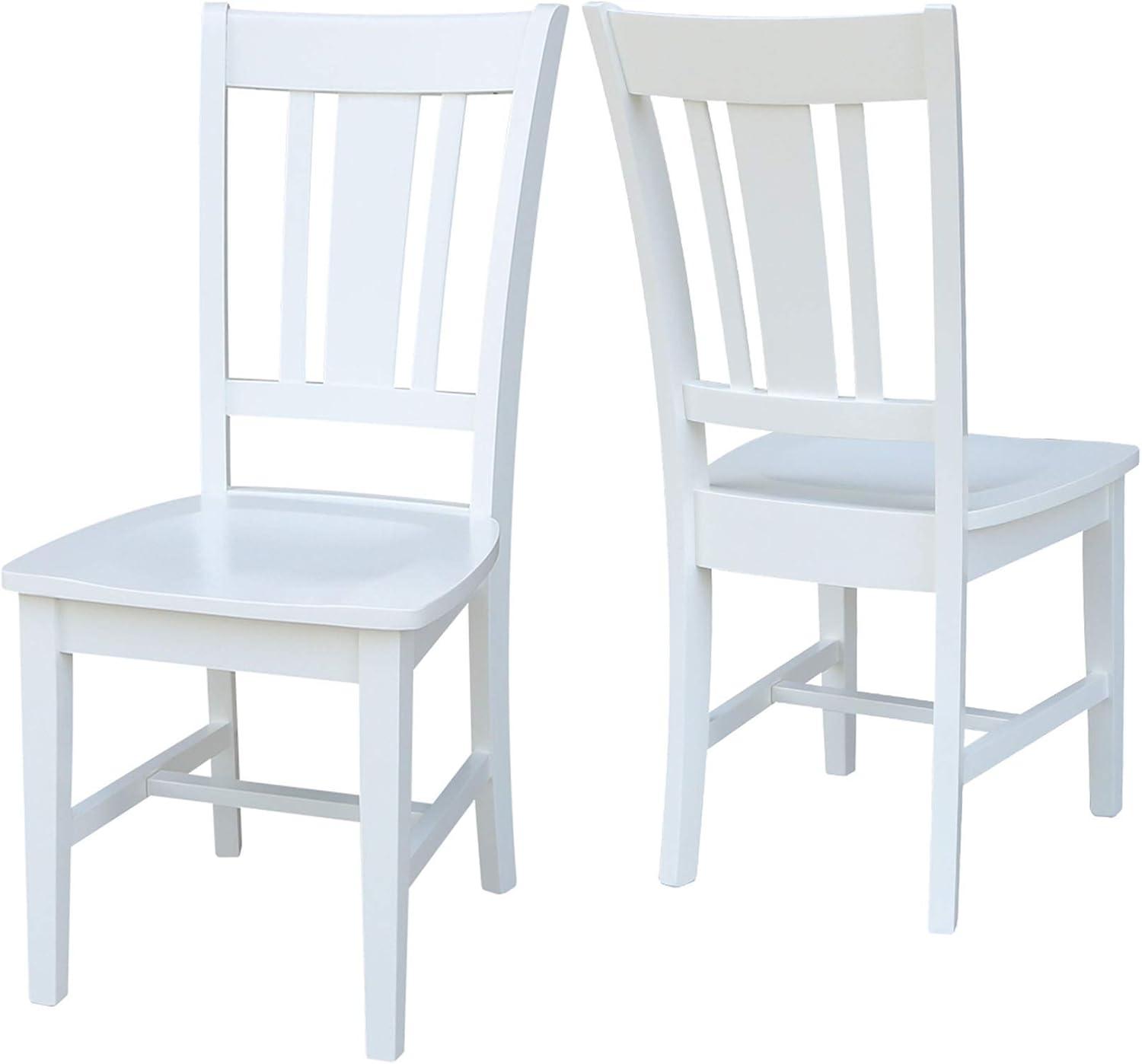 Set of 2 San Remo Splatback Chairs Cinnamon/Espresso - International Concepts: Hardwood Frame, Armless Design