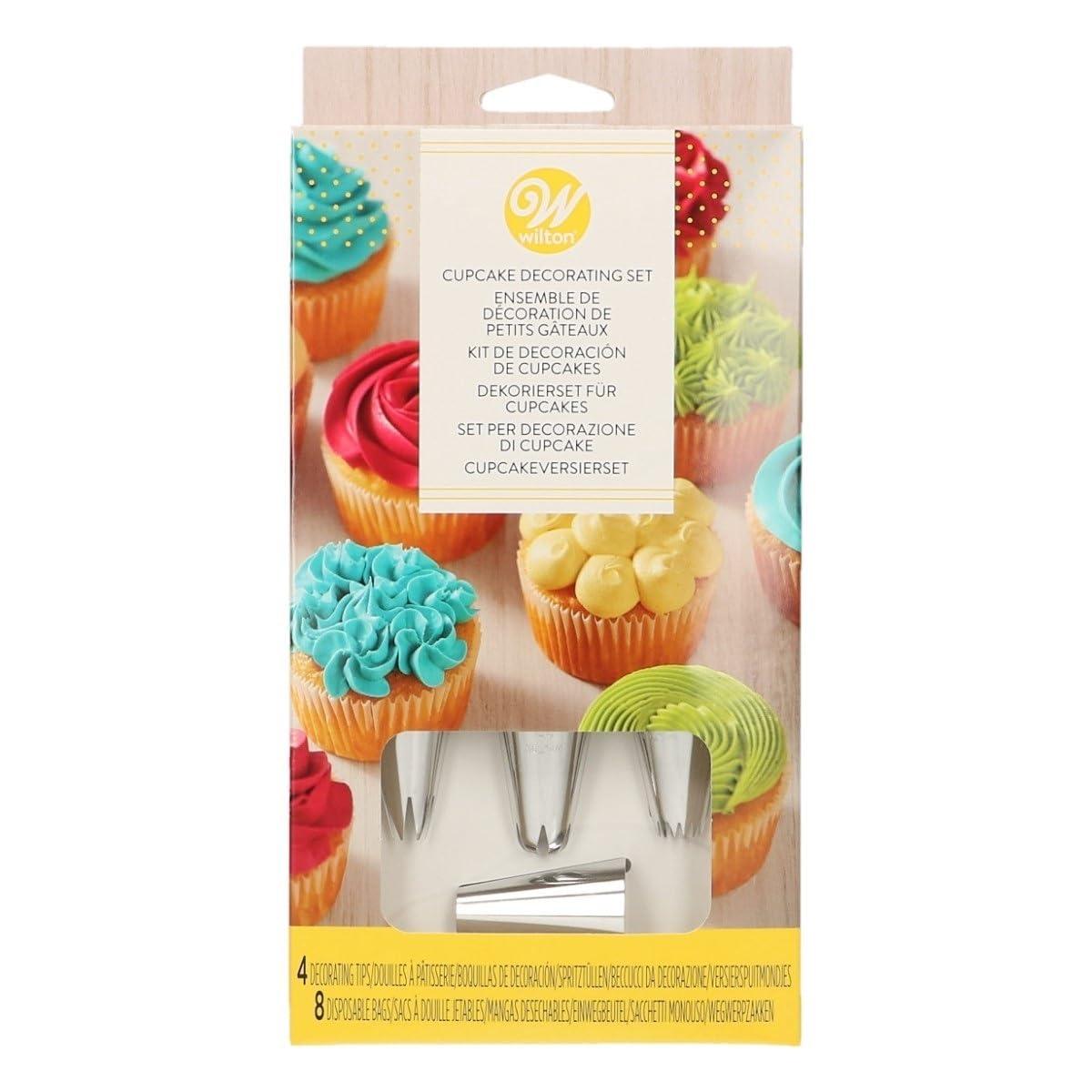 Wilton Piping Tip and Decorating Bag Cupcake Decorating Kit, 12-Piece Set