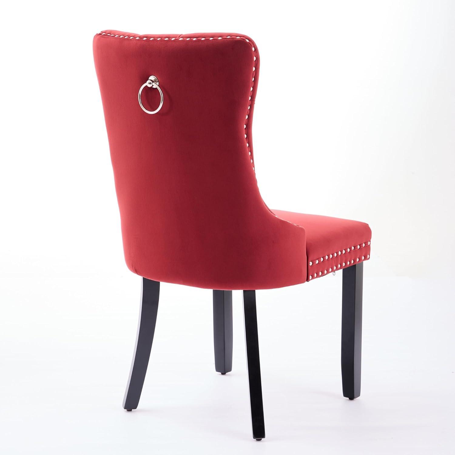 Rosdorf Park High-end Tufted Velvet Upholstered Nailhead Dining Chair