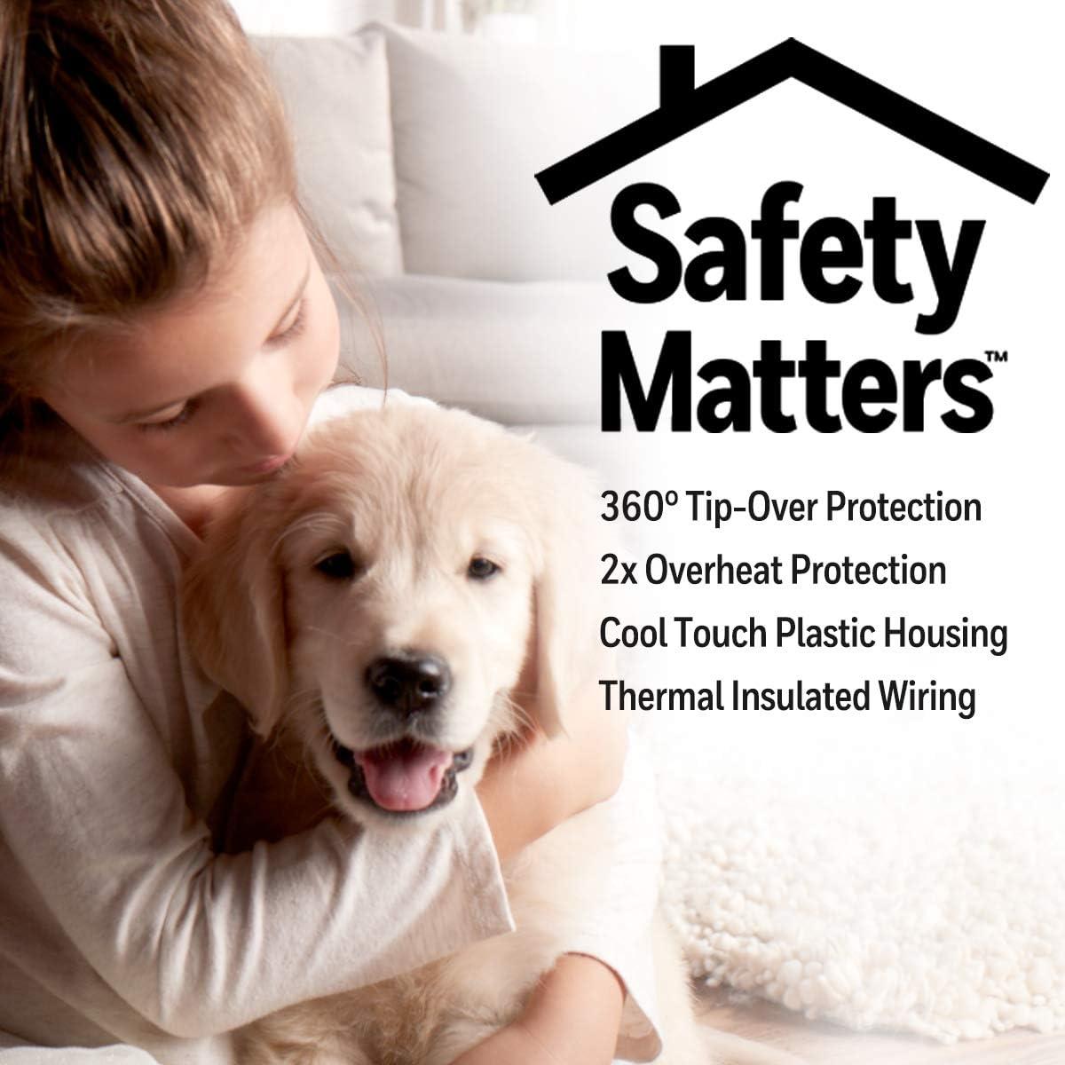 Honeywell Slim Ceramic Tower Heater Black: Indoor Space Heater, Adjustable Thermostat, 1500W, Fan Driven, No Assembly Required