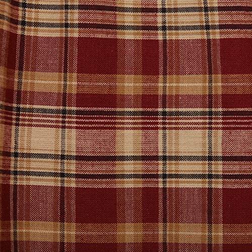 Rustic Plaid Cotton Twin Bed Skirt with Split Corners