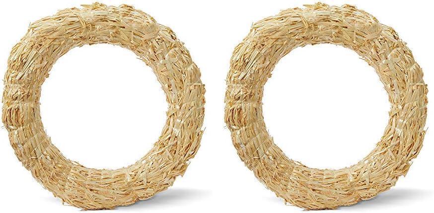 Natural Straw 18-Inch Outdoor Floral Wreath Form