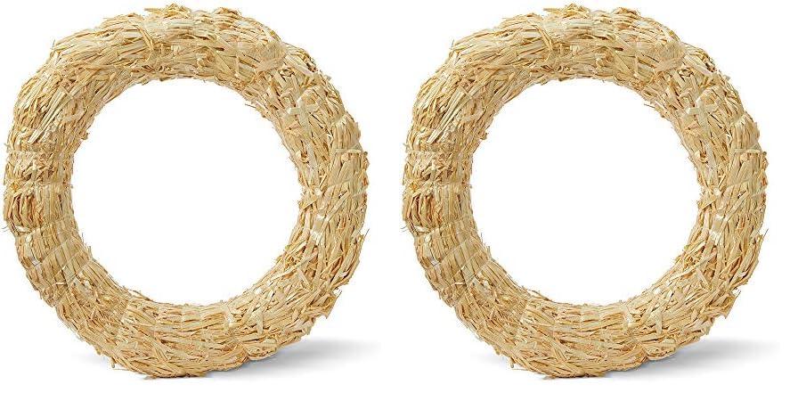 Natural Straw 18-Inch Outdoor Floral Wreath Form