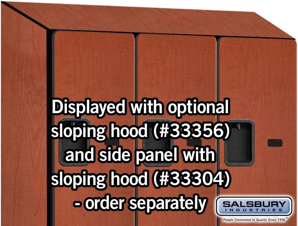 Cherry Wood Double Tier Lockable S-Style Locker, 76" x 36"