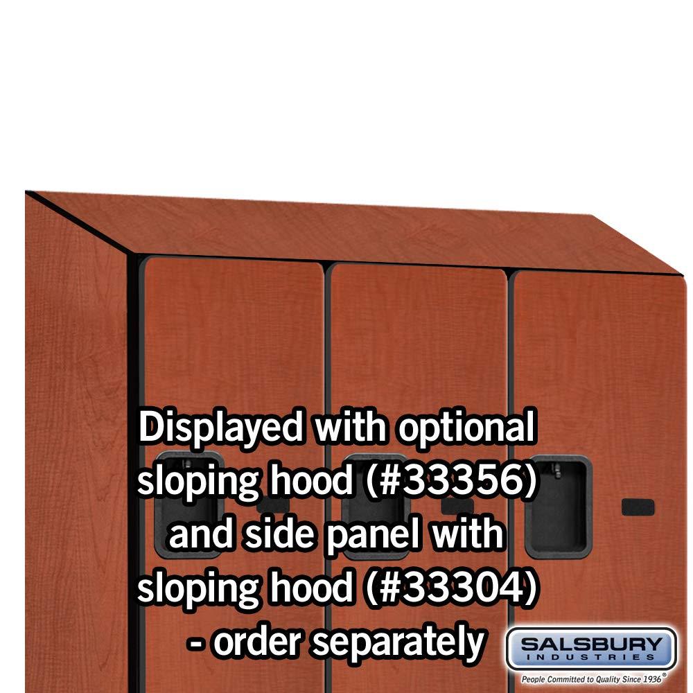 Cherry Wood Double Tier Lockable S-Style Locker, 76" x 36"