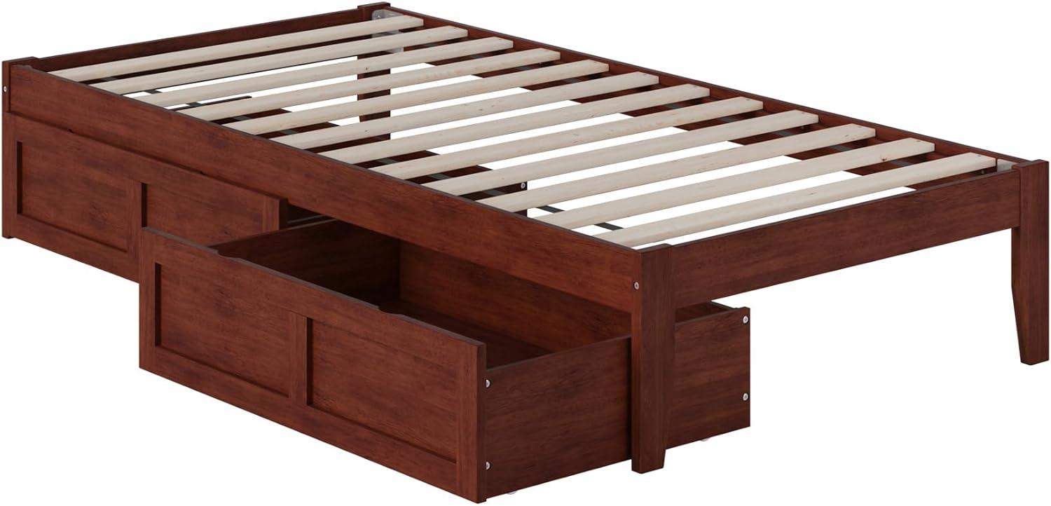 Twin Colorado Bed with USB Turbo Charger, 2 Underbed Drawers - AFI: Hardwood, No Box Spring Required
